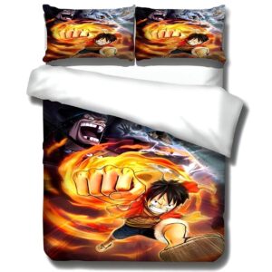 Housse de couette One Piece avec Luffy, Aokiji et Barbe Noire