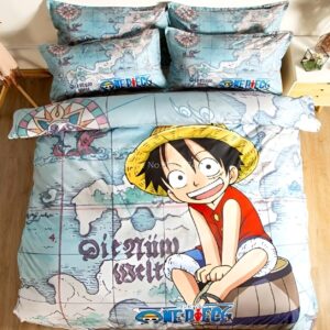 Parure de lit enfant One Piece Luffy design coloré aventure