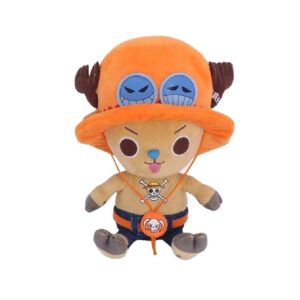 Peluche Chopper 25 centimètrès portant le chapeau iconique de Luffy, matériaux doux
