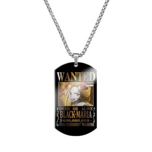 Pendentif Black Maria avis de recherche acier inoxydable One Piece