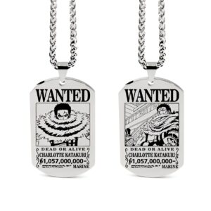 Pendentif métal Charlotte Katakuri avis de recherche One Piece