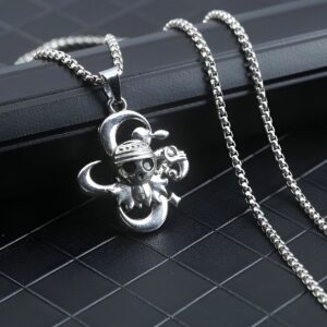 Pendentif métal Jolly Roger Boa Hancock collier One Piece