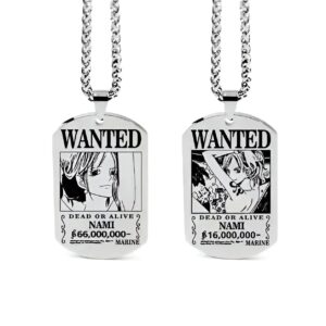 Pendentif avis de recherche Nami One Piece métal