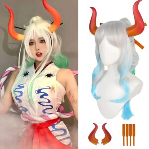 Perruque bicolore Yamato cosplay One Piece