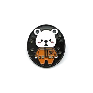 Pin's Bepo Chibi en style kawaii, accessoire One Piece détaillé