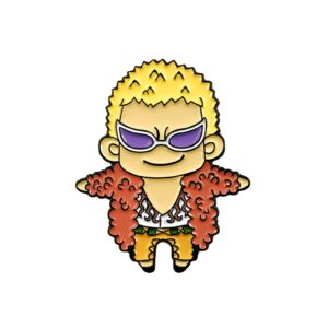 Pin's Doflamingo métal lunettes sourire Shichibukai