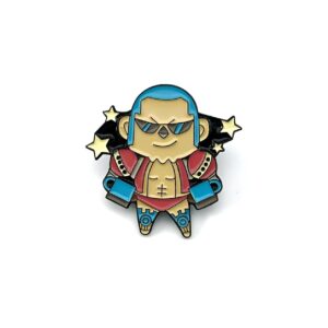 Pin's Franky métal émaillé, charpentier cyborg One Piece