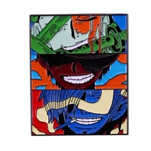 Pin's metal Luffy Ace Sabo trois freres One Piece