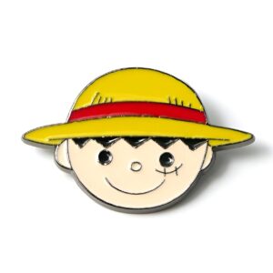 Pin Luffy Chapeau de Paille métal-émail avec attache de fixation