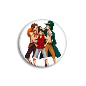 Pin's représentant Luffy, Ace et Sabo, les trois frères de One Piece