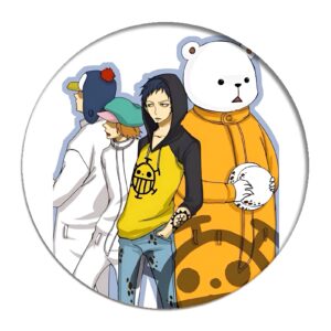 Pin's Bepo et équipage Heart Pirates One Piece diametre 58 mm