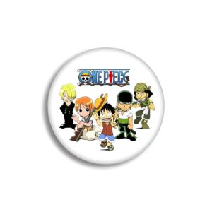 Pin's rond 58 mm logo Chapeau de Paille One Piece