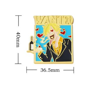Pin's metal Sanji Vinsmoke cuisinier Mugiwara One Piece