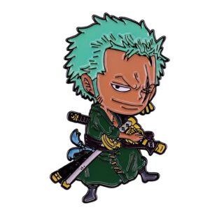 Pin's métal Roronoa Zoro version kawaii chibi sabreur One Piece