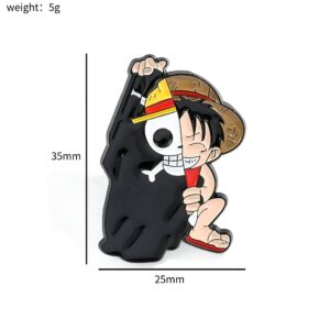 Pins metal 35x25 mm Jolly Roger Luffy Mugiwara One Piece