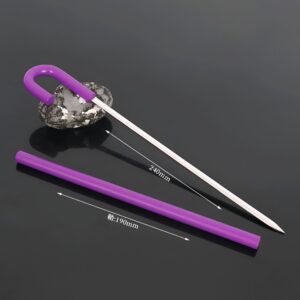 Pique a cheveux en forme de katana violet accessoire coiffure inspire One Piece