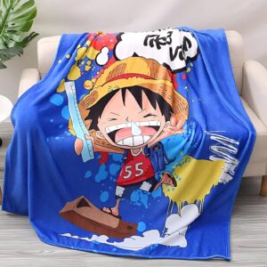 Plaid bébé One Piece Luffy enfant Foosha Village couleurs vives