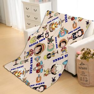 Plaid polyester 80x120cm équipage Mugiwara complet One Piece