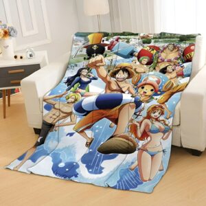 Plaid équipage Mugiwara scène plage One Piece