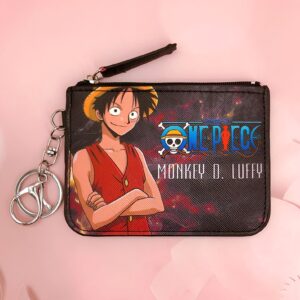 Porte-cartes Luffy kawaii PVC et simili cuir One Piece