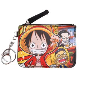 Porte-cartes Luffy kawaii style One Piece simili cuir