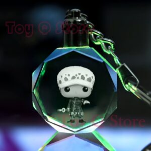 Porte-cles Trafalgar Law Heart Pirates One Piece lampe LED 3D