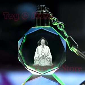 Porte-cles Usopp sniper One Piece lampe LED 3D verre grave Mugiwara