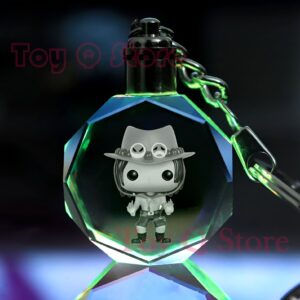 Porte-cles Ace figurine POP One Piece lampe LED veilleuse