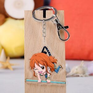 Figurine porte-clé en métal de Nami la navigatrice de One Piece