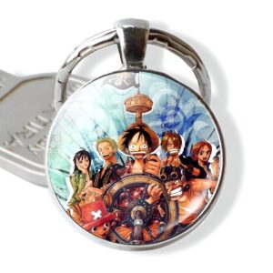 Porte-clé One Piece équipage Mugiwara en simili cuir