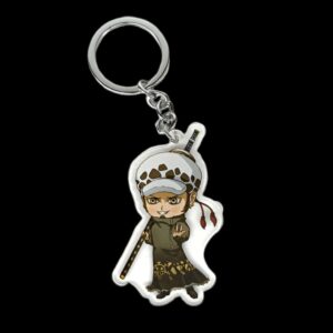 Porte-clé Trafalgar Law Chibi en acrylique, personnage One Piece