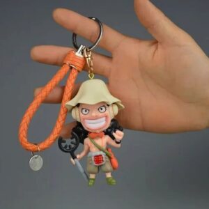 Figurine porte-clé Usopp avec lance-pierre, sniper des Mugiwara, One Piece