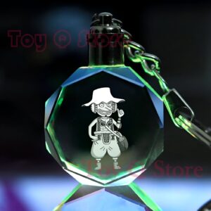 Porte-clé Usopp veilleuse LED multicolore verre One Piece