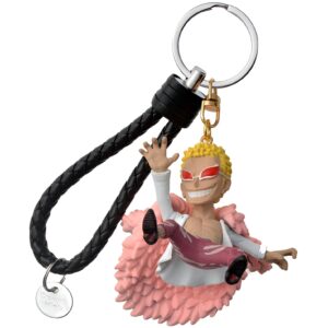 Porte-cles Doflamingo kawaii One Piece en PVC compact