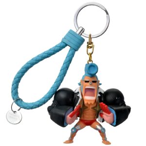 Porte-cles figurine PVC Franky charpentier cyborg Thousand Sunny Mugiwara One Piece