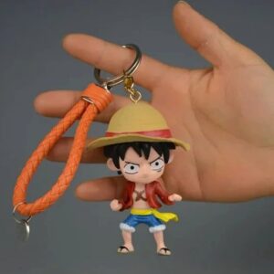 Porte-clés Luffy avec chapeau de paille emblématique matériau robuste