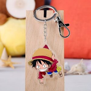 Porte-clés Luffy en métal inspiré de One Piece