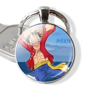 Porte-clés One Piece Luffy design manga chapeau paille