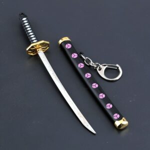 Porte-clés mini katana Shuusui Zoro alliage zinc One Piece