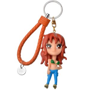 Porte-cles Nami kawaii One Piece figurine navigatrice Mugiwara PVC