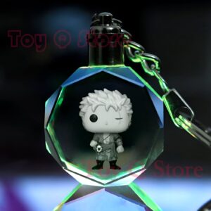 Porte-cles Zoro veilleuse One Piece lampe LED 3D bretteur Santoryu Mugiwara