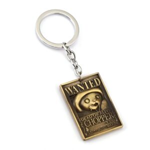Porte-clé métal gravé avis de recherche Tony Tony Chopper One Piece
