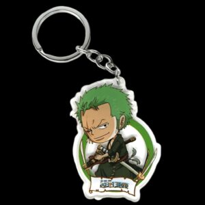Porte-clés Zoro One Piece bandeau cheveux verts color