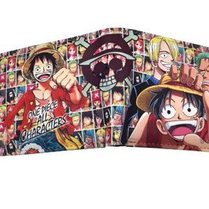 Portefeuille One Piece motif carres équipage Mugiwara, vue extérieure