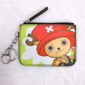 Porte-monnaie Chopper kawaii One Piece zippé simili cuir 9 x 12 cm