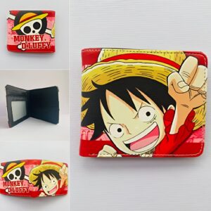 Portefeuille fan One Piece avec illustration de Bébé Luffy en attaque