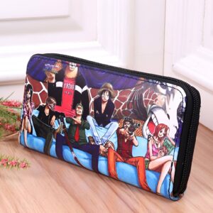 Portefeuille long One Piece kawaii zippe 20 x 10 cm PU polyester 130 g
