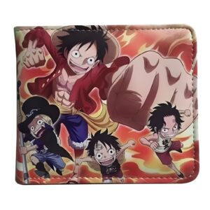 Portefeuille Luffy poing tendu attaque One Piece action