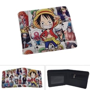 Portefeuille Monkey D Luffy en style Chibi avec motif One Piece