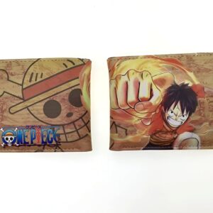 Portefeuille compact au design Luffy inspiré du manga One Piece d'Eiichiro Oda
